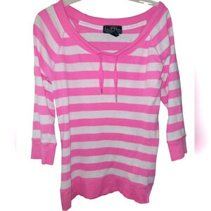 Lauren Ralph Lauren Pink and White Striped Top